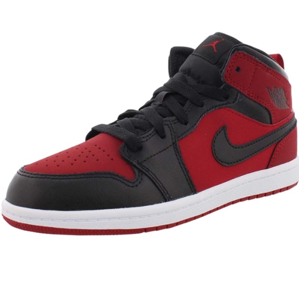 AIR JORDAN 1 MID GYM RED/BLACK-WHITE KIDS 2Y
